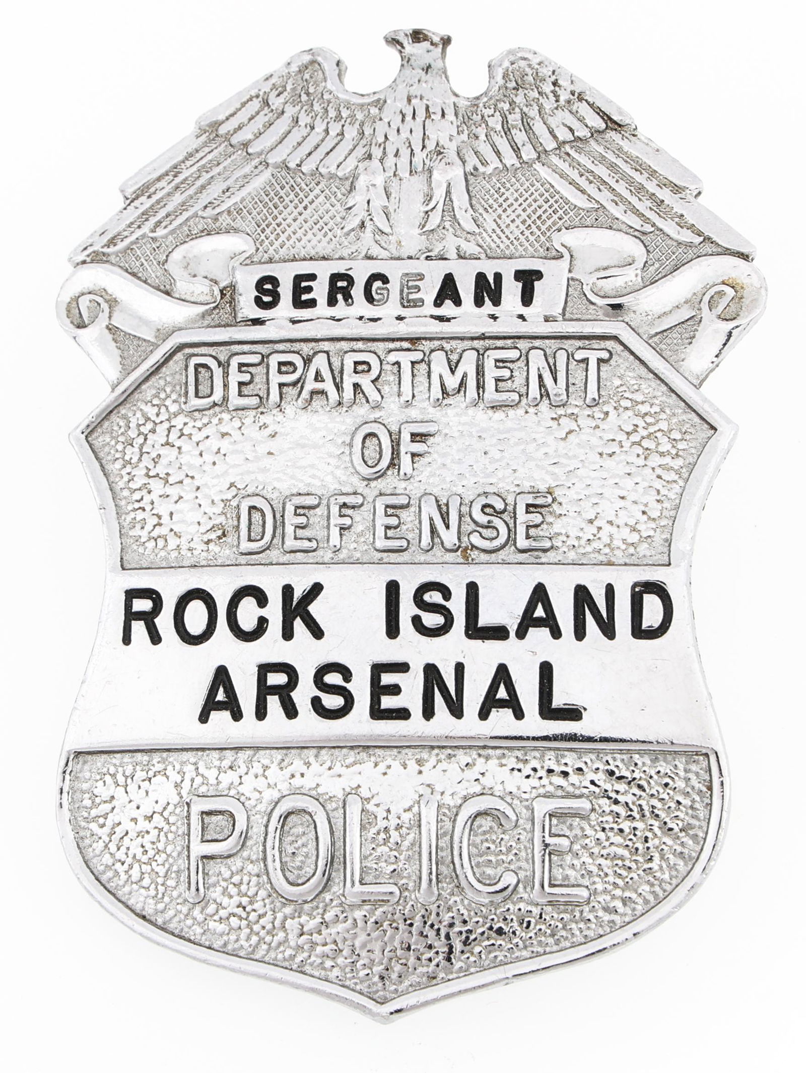 D.O.D. ROCK ISLAND ARSENAL POLICE SERGEANT BADGE (1 of 2)