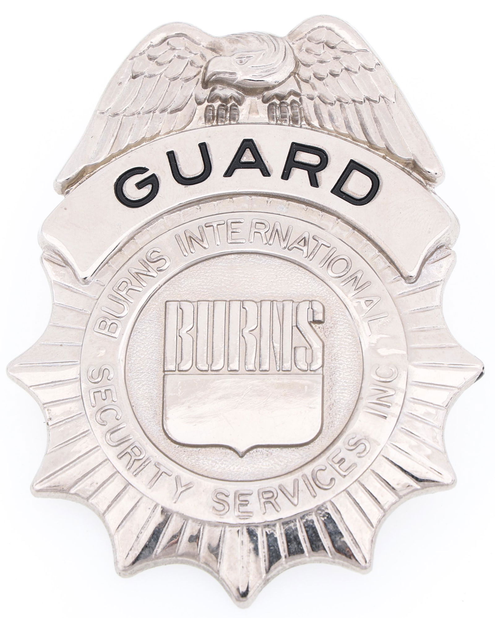 BURNS INTERNATIONAL SECURITY SERVICES INC GUARD BADGE (1 of 2)