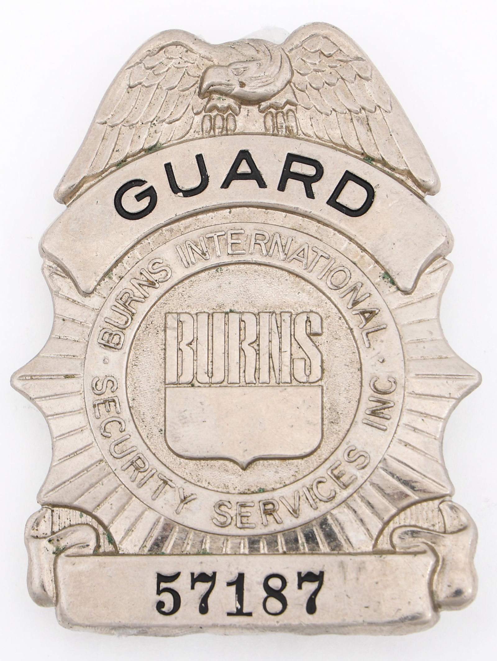 BURNS INTERNATIONAL SECURITY SERVICES INC. GUARD BADGE (1 of 2)