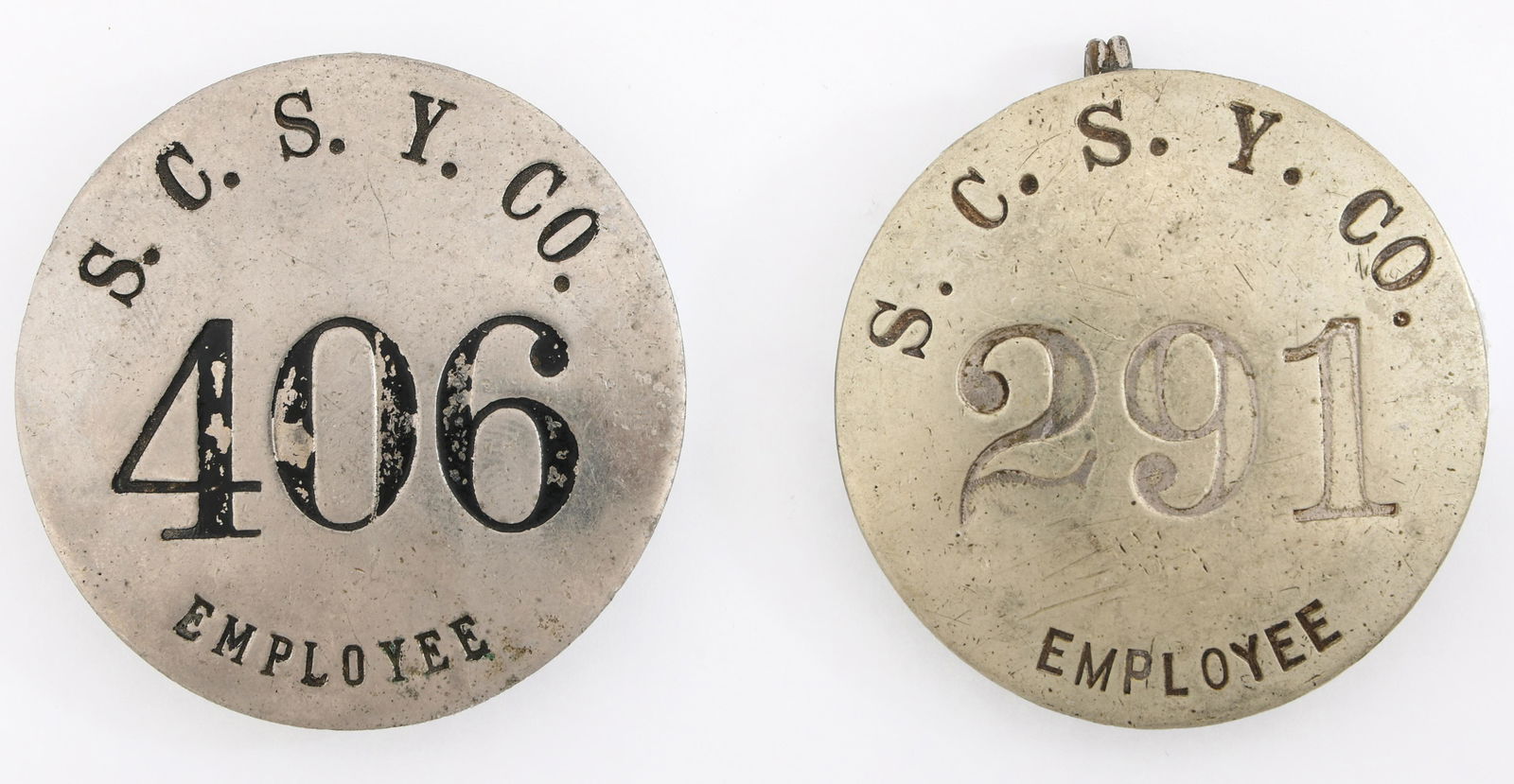 SIOUX CITY STOCKYARDS CO. EMPLOYEE BADGES (1 of 2)