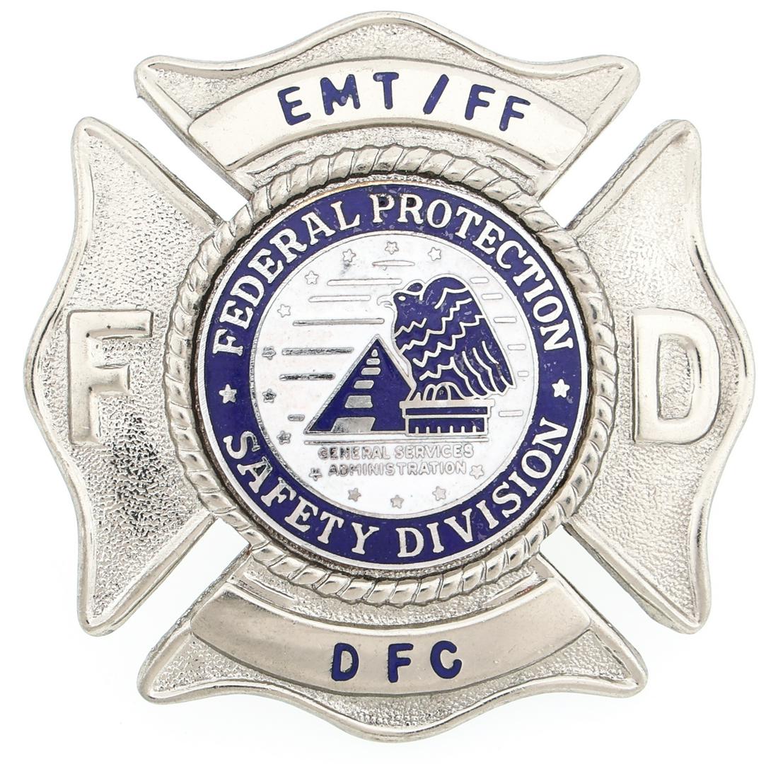 FEDERAL PROTECTION SAFETY DIVISION EMT / FF BADGE (1 of 2)