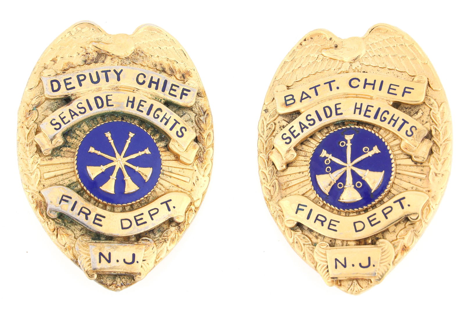 SEASIDE HEIGHTS NEW JERSEY FIRE DEPARTMENT BADGES (1 of 2)