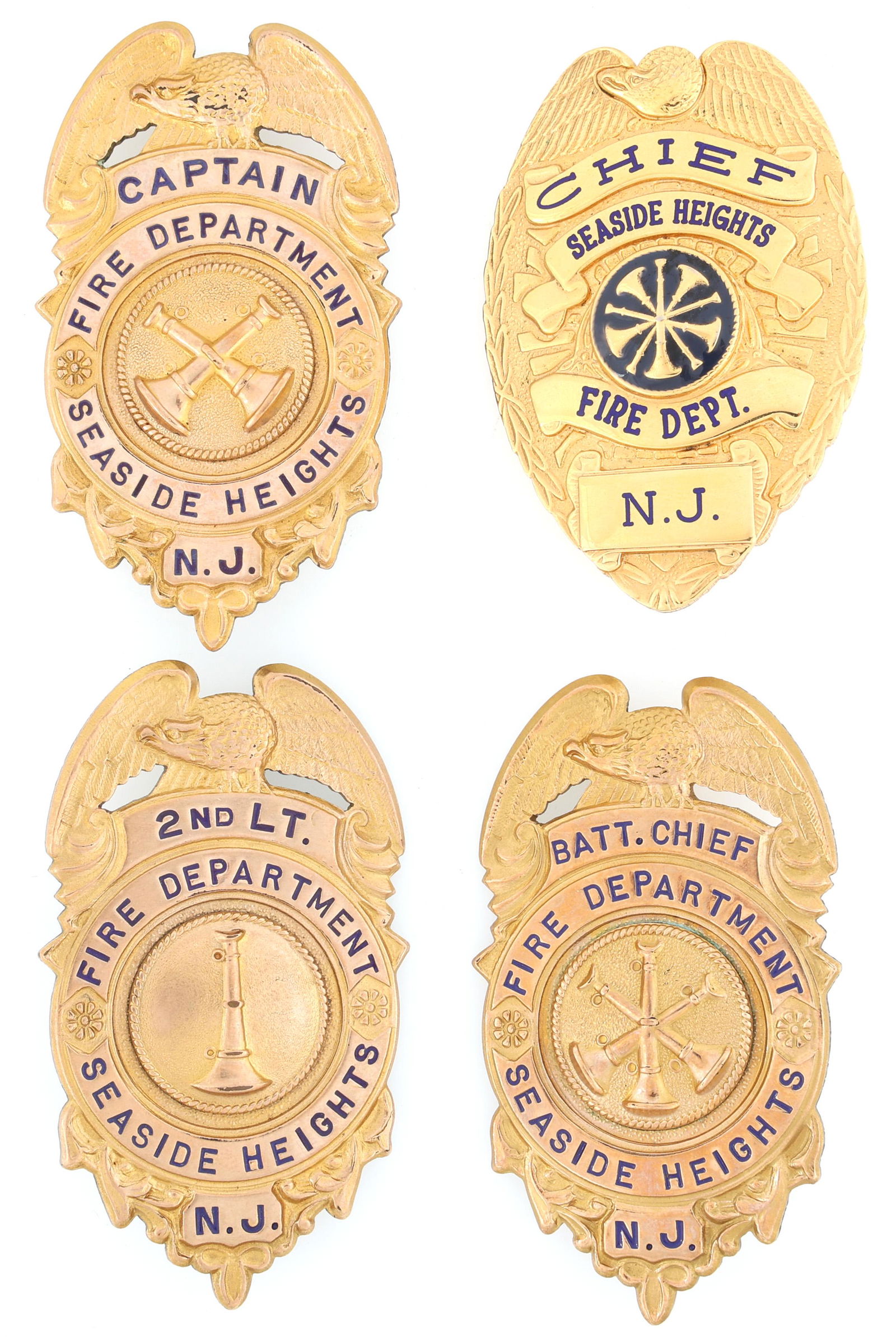 SEASIDE HEIGHTS NEW JERSEY FIRE DEPARTMENT BADGES (1 of 2)