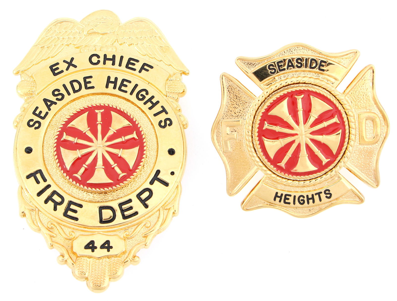 SEASIDE HEIGHTS NEW JERSEY FIRE DEPARTMENT BADGES (1 of 2)