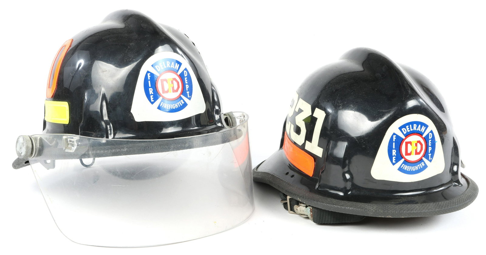 DELRAN FIRE DEPARTMENT HELMETS - LOT OF 2 (1 of 6)