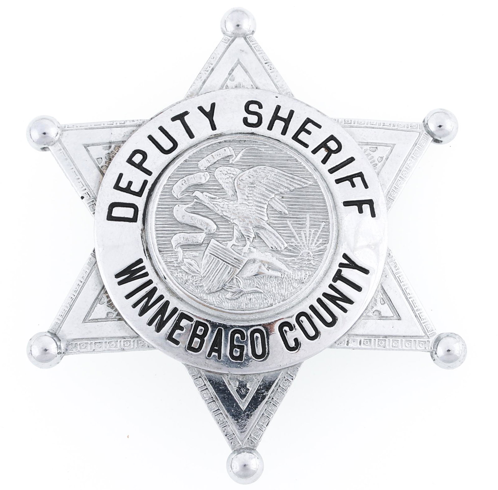 WINNEBAGO COUNTY ILLINOIS DEPUTY SHERIFF BADGE (1 of 2)