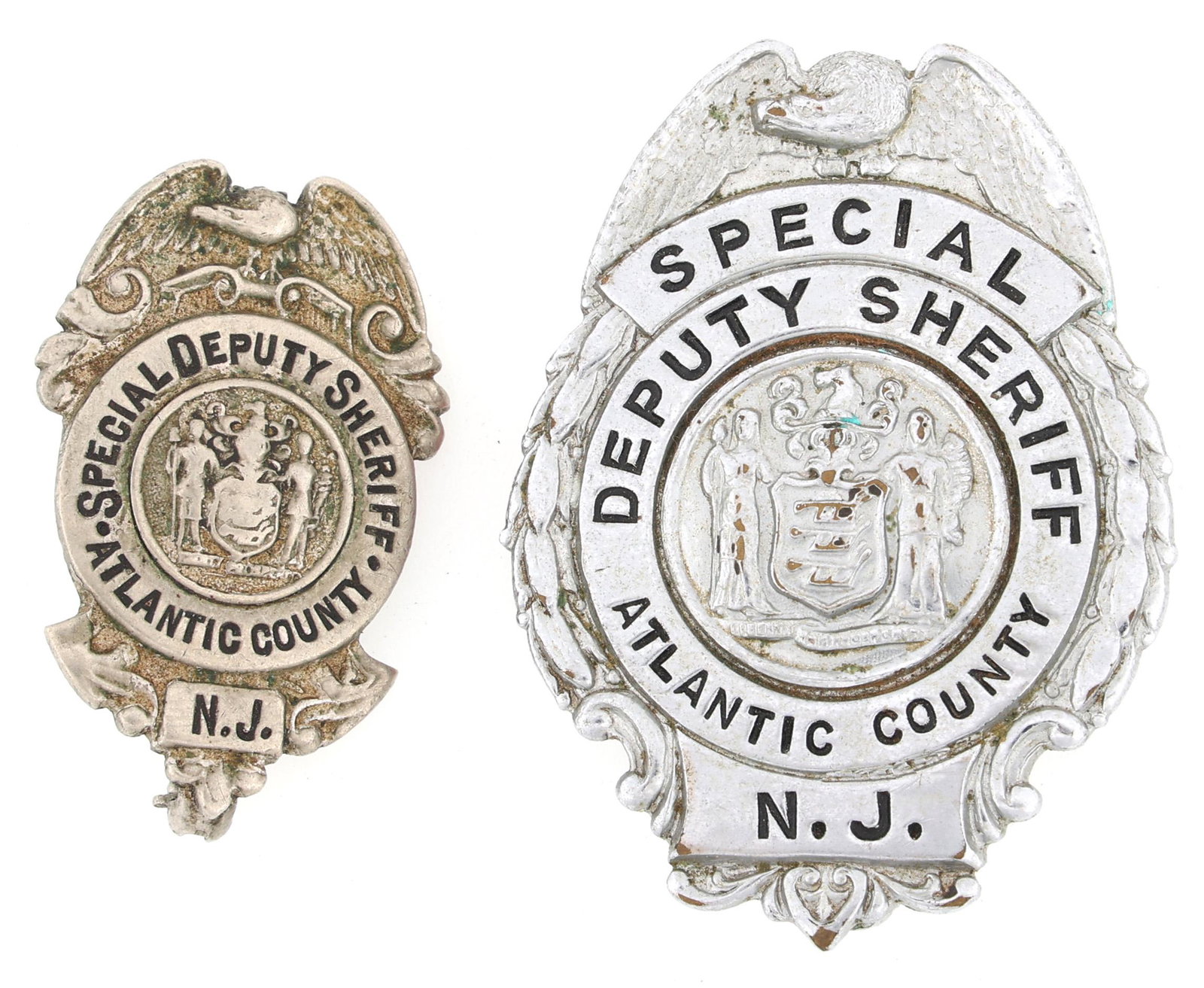 ATLANTIC COUNTY NJ SPECIAL DEPUTY SHERIFF BADGES (1 of 2)