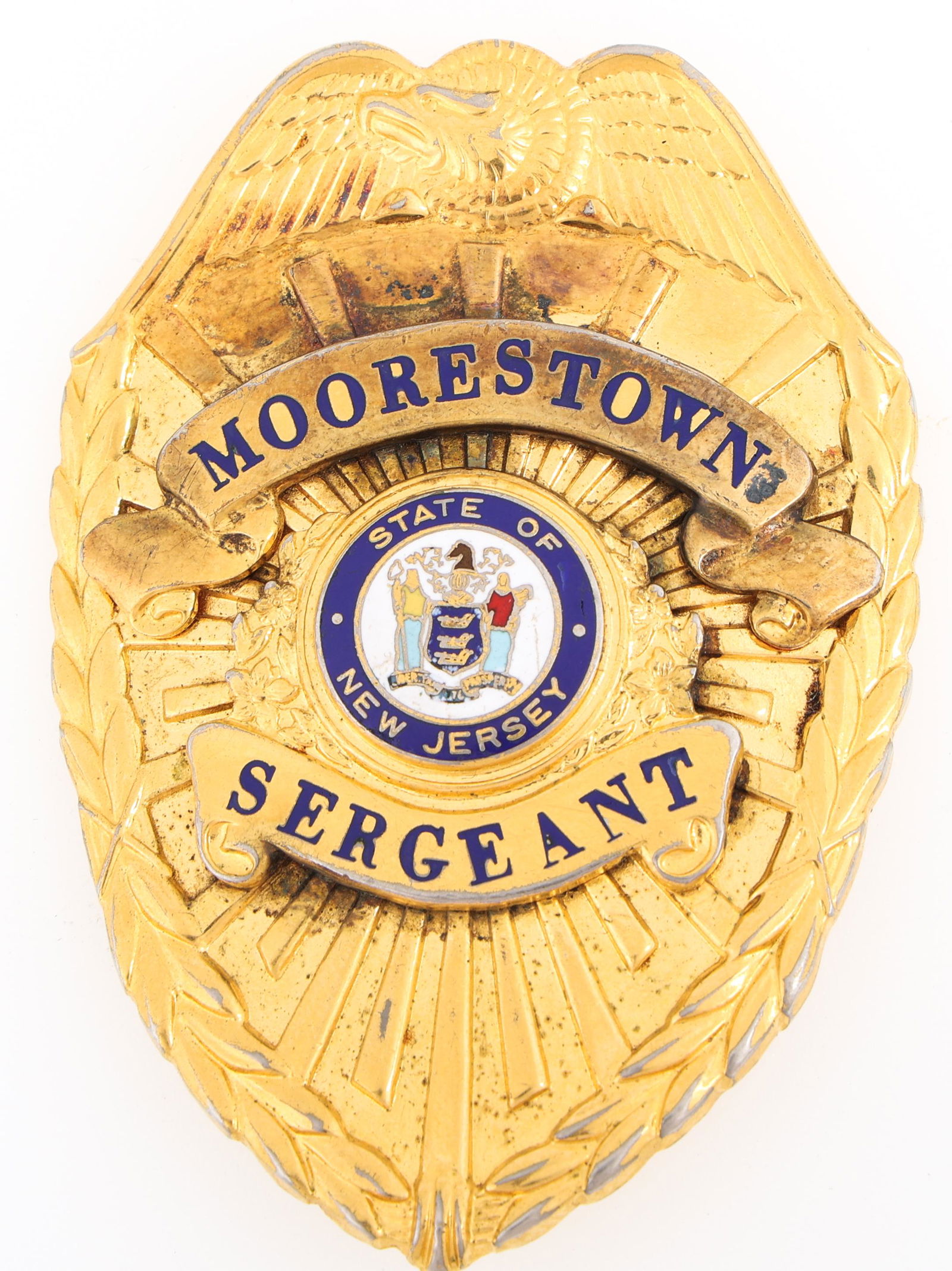 MOORESTOWN NEW JERSEY SERGEANT BADGE (1 of 2)