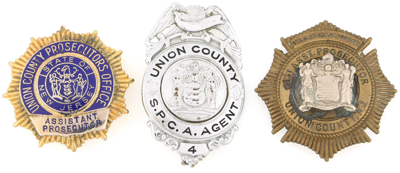 UNION COUNTY NEW JERSEY BADGES - LOT OF 3 (1 of 2)