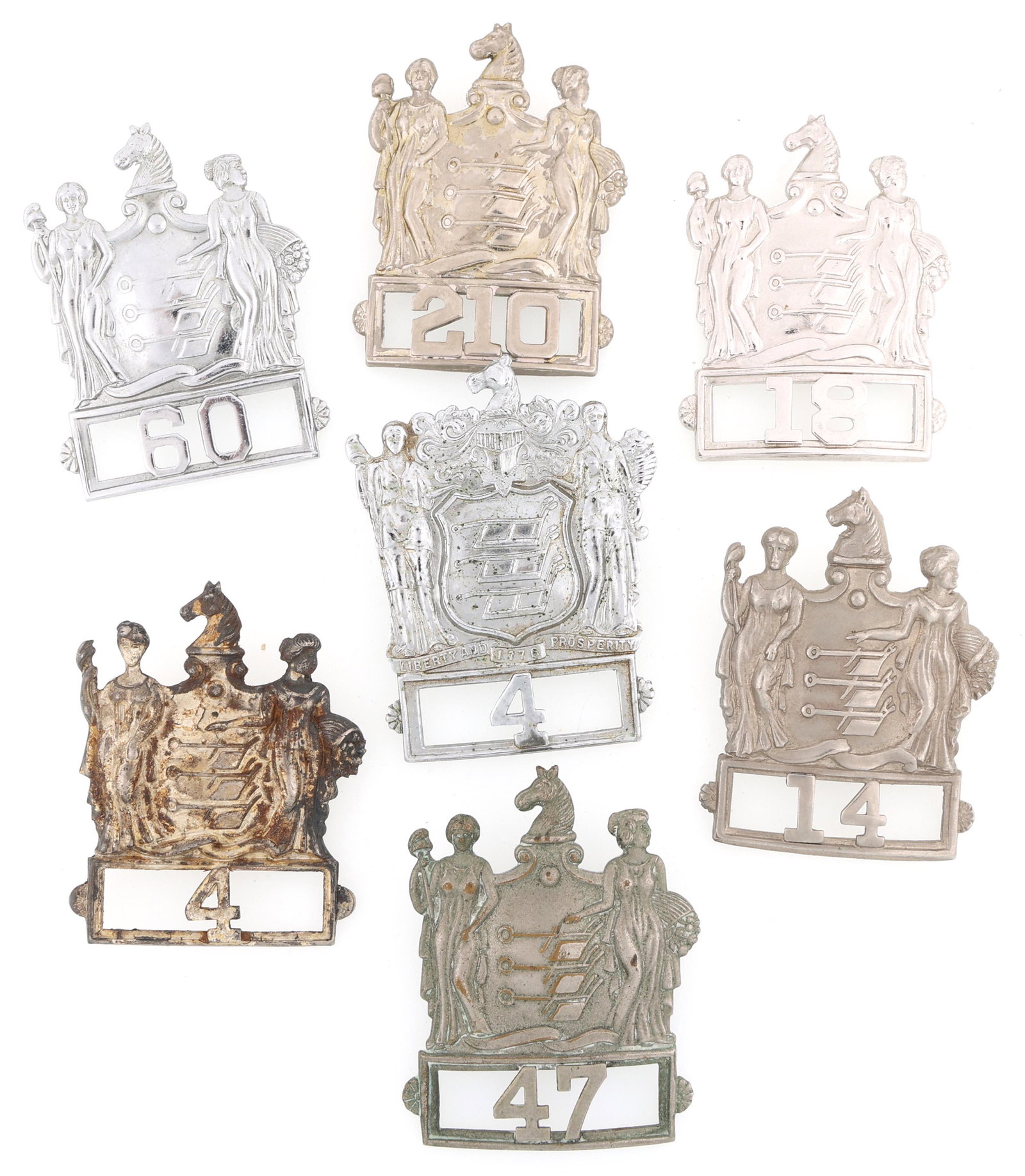 NEW JERSEY HAT BADGES LOT OF SEVEN (1 of 2)