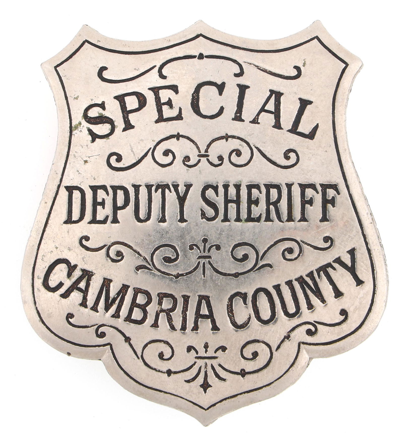 CAMBRIA COUNTY PA SPECIAL DEPUTY SHERIFF BADGE (1 of 2)