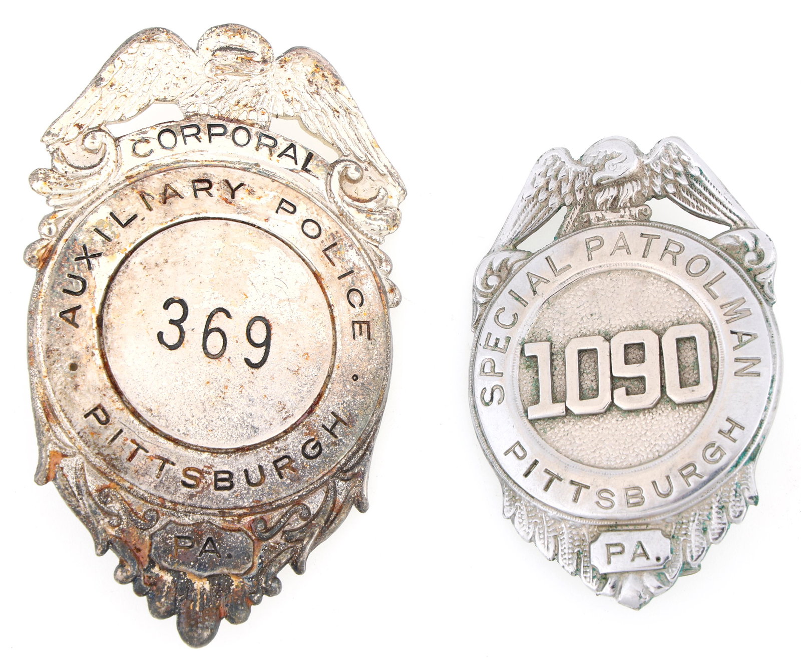 PITTSBURGH PA LAW ENFORCEMENT BADGES LOT OF TWO (1 of 2)