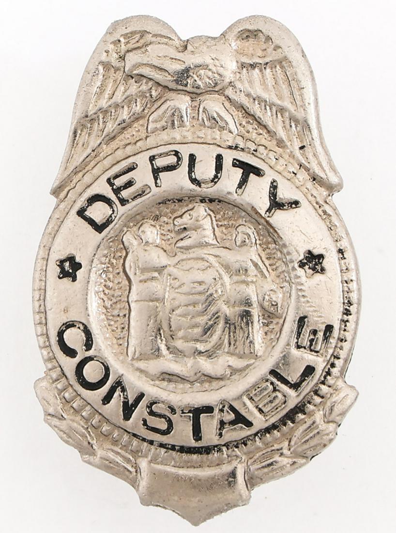 DEPUTY CONSTABLE BADGE: DEPUTY CONSTABLE BADGE Obsolete Deputy Constable badge. Unmarked. Measurements: 1.25 x 1"