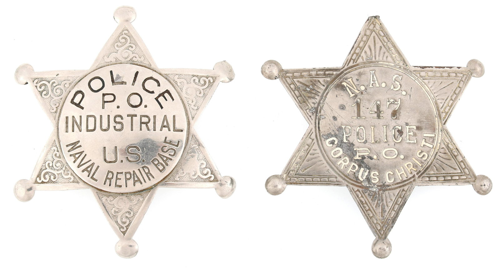 US NAVAL POLICE BADGES LOT OF TWO (1 of 2)