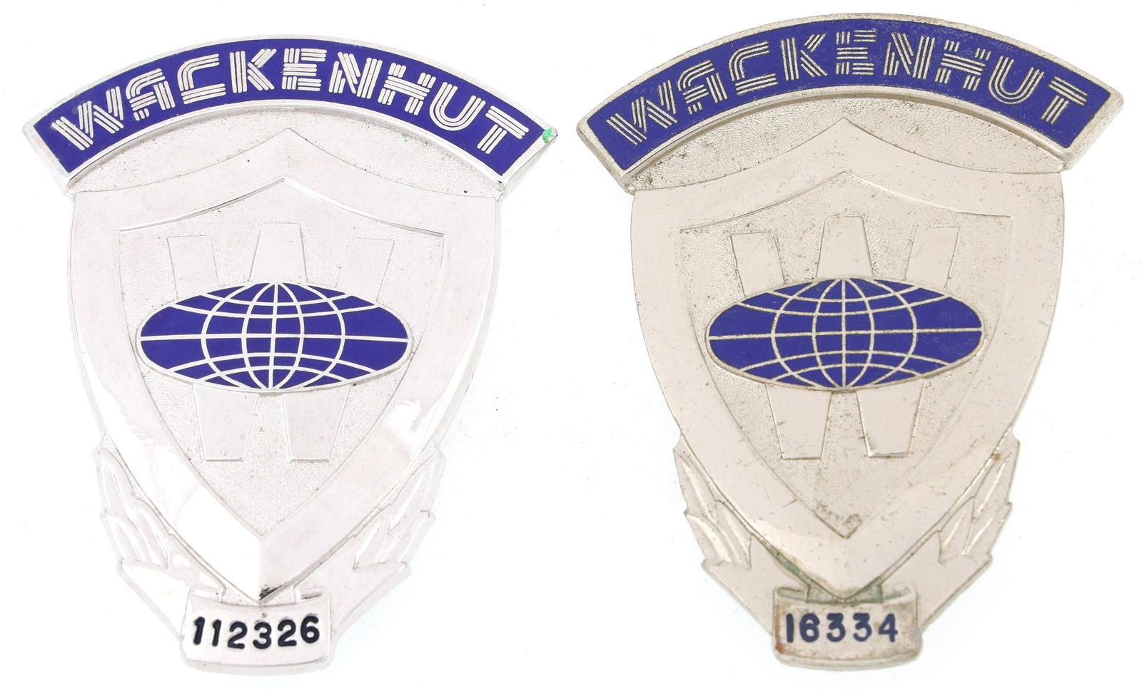 WACKENHUT SECURITY BADGES LOT OF TWO (1 of 2)