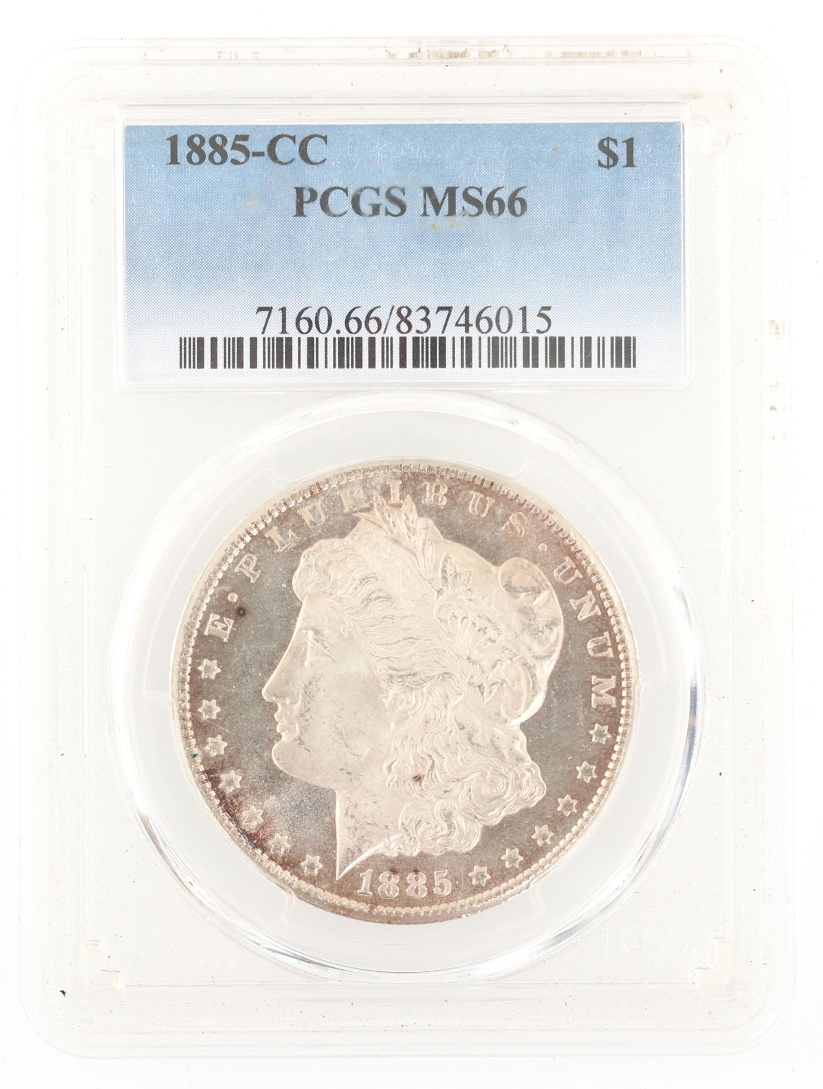 1885-CC US SILVER MORGAN DOLLAR COIN PCGS GRADED MS66 (1 of 2)