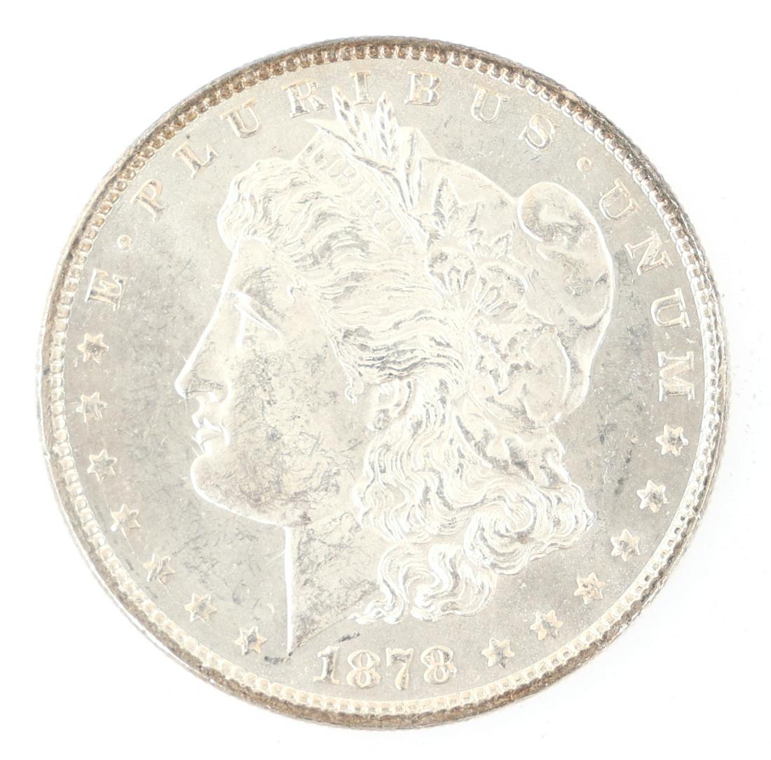 1878 7TF REV. 78 US SILVER MORGAN DOLLAR COIN (1 of 2)