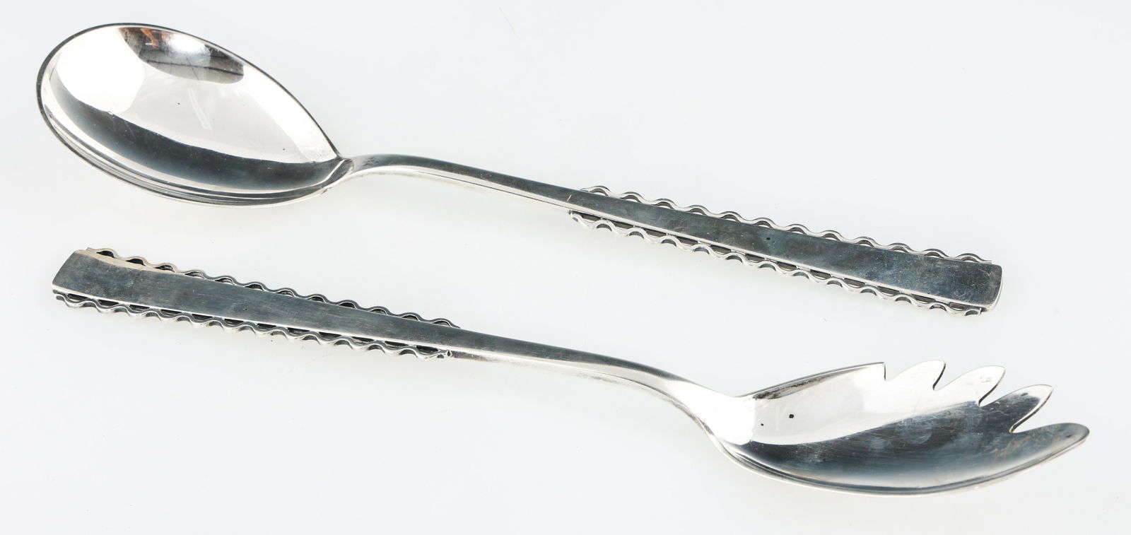 DANISH COHR STERLING SILVER SALAD SERVING SET (1 of 5)