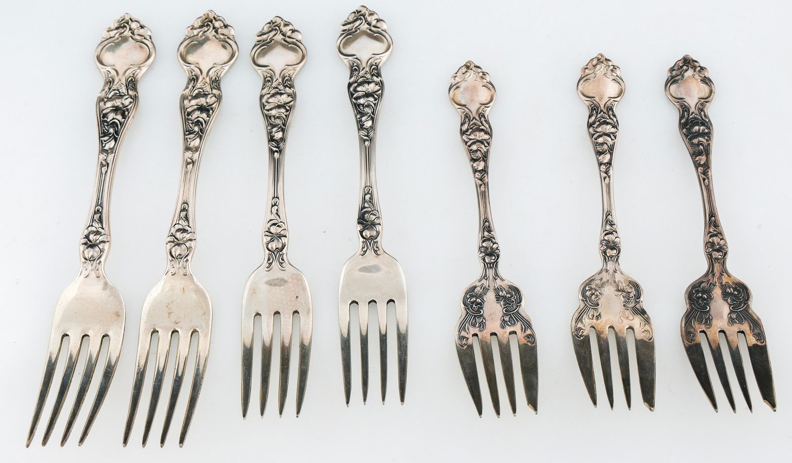 WALLACE STERLING SILVER VIOLET FORKS - LOT OF 7 (1 of 5)