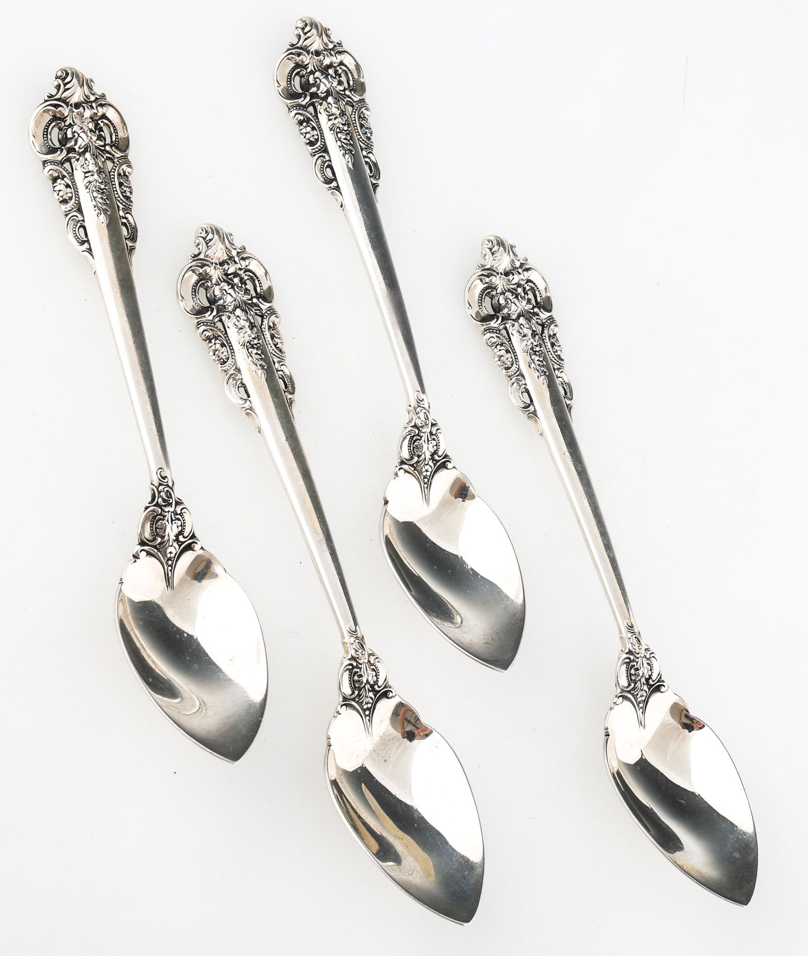 WALLACE STERLING SILVER GRANDE BAROQUE FRUIT SPOONS (1 of 6)