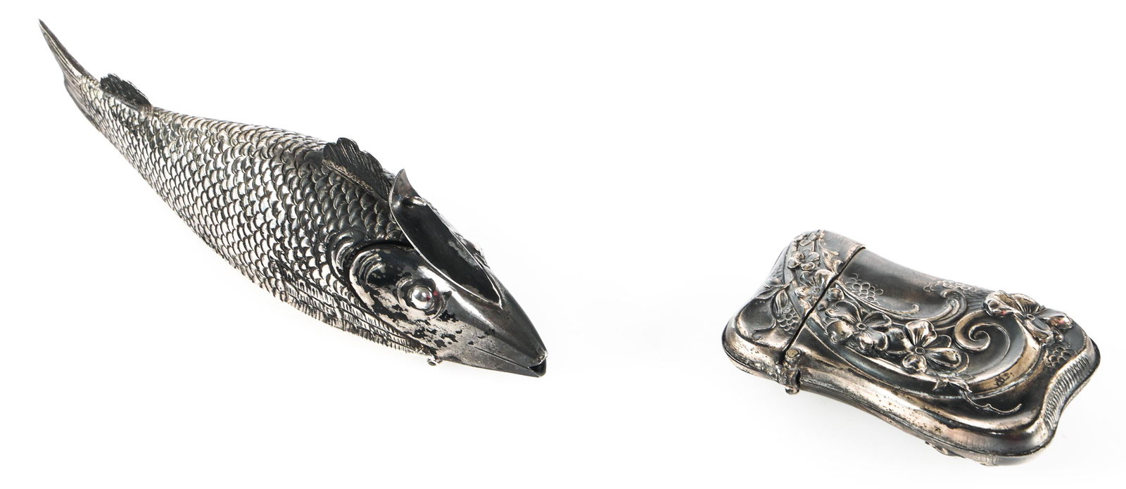 STERLING SILVER MATCH SAFETY BOXES / STRIKERS LOT OF 2 (1 of 6)