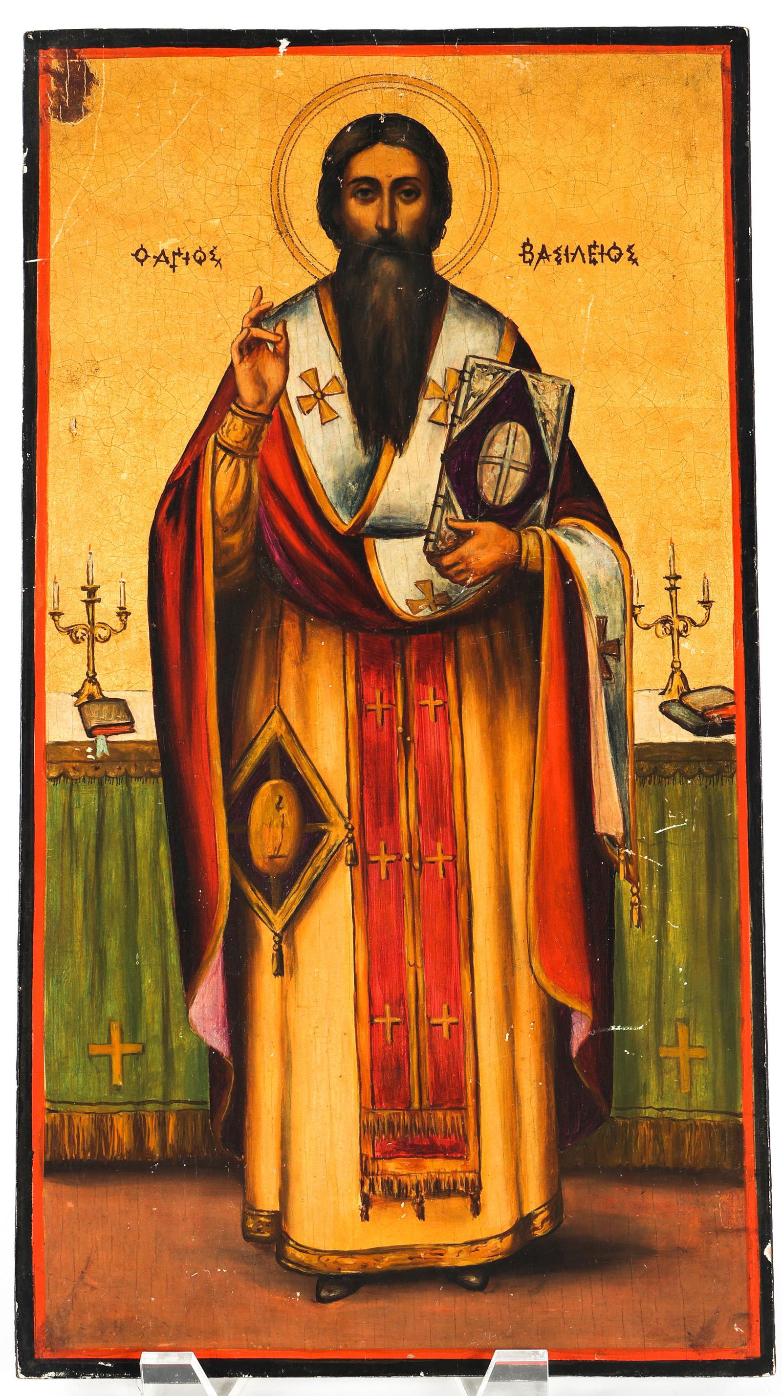 GREEK ICON OF SAINT BASIL THE GREAT (1 of 9)