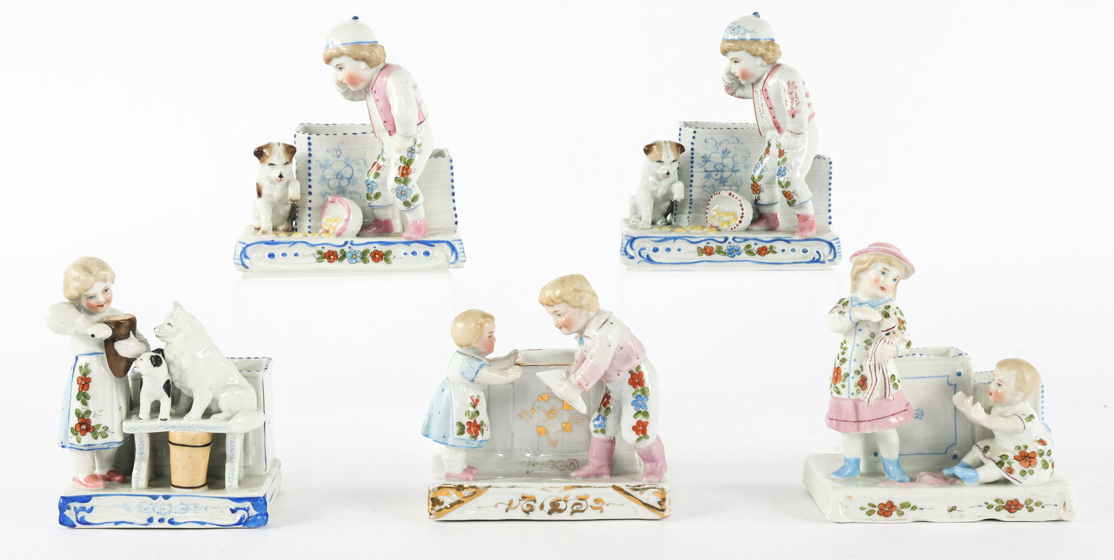 CONTA & BOEHME PORCELAIN MATCH HOLDER - LOT OF FIVE (1 of 6)