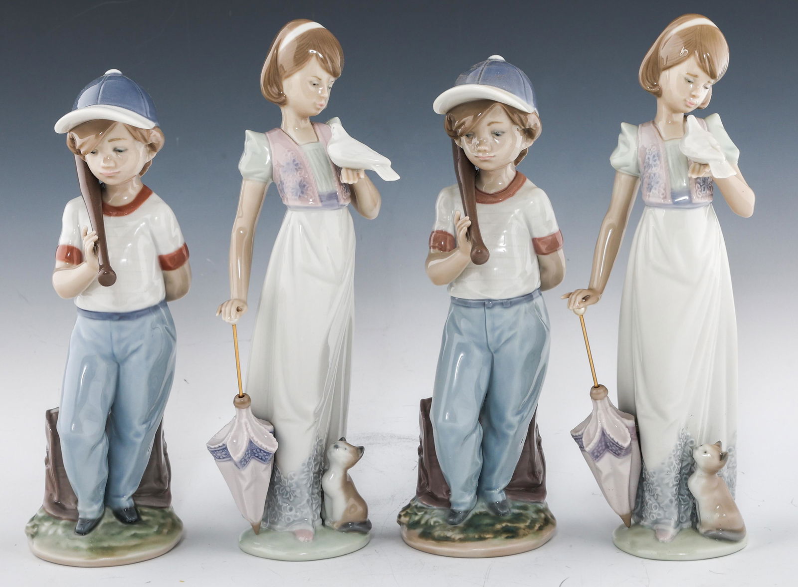 LLADRO PORCELAIN FIGURINES - SUMMER STROLL & CAN I PLAY (1 of 7)
