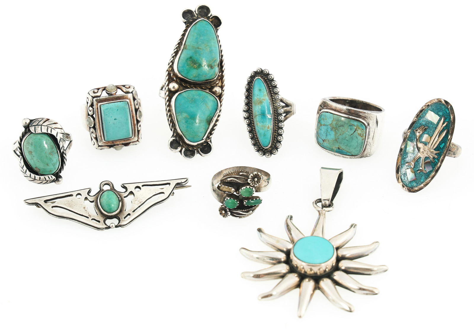STERLING SILVER TURQUOISE JEWELRY - RINGS & MORE (1 of 5)