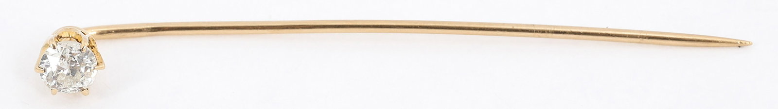 14K YELLOW GOLD 0.28 CT ROUND DIAMOND SOLITAIRE PIN (1 of 4)
