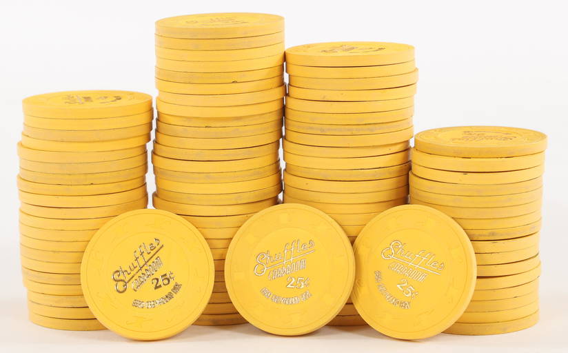 SHUFFLES CARDROOM EBRO GREYHOUND FL 25C CASINO CHIPS Sep 18, 2022 Omnia Auctions in FL