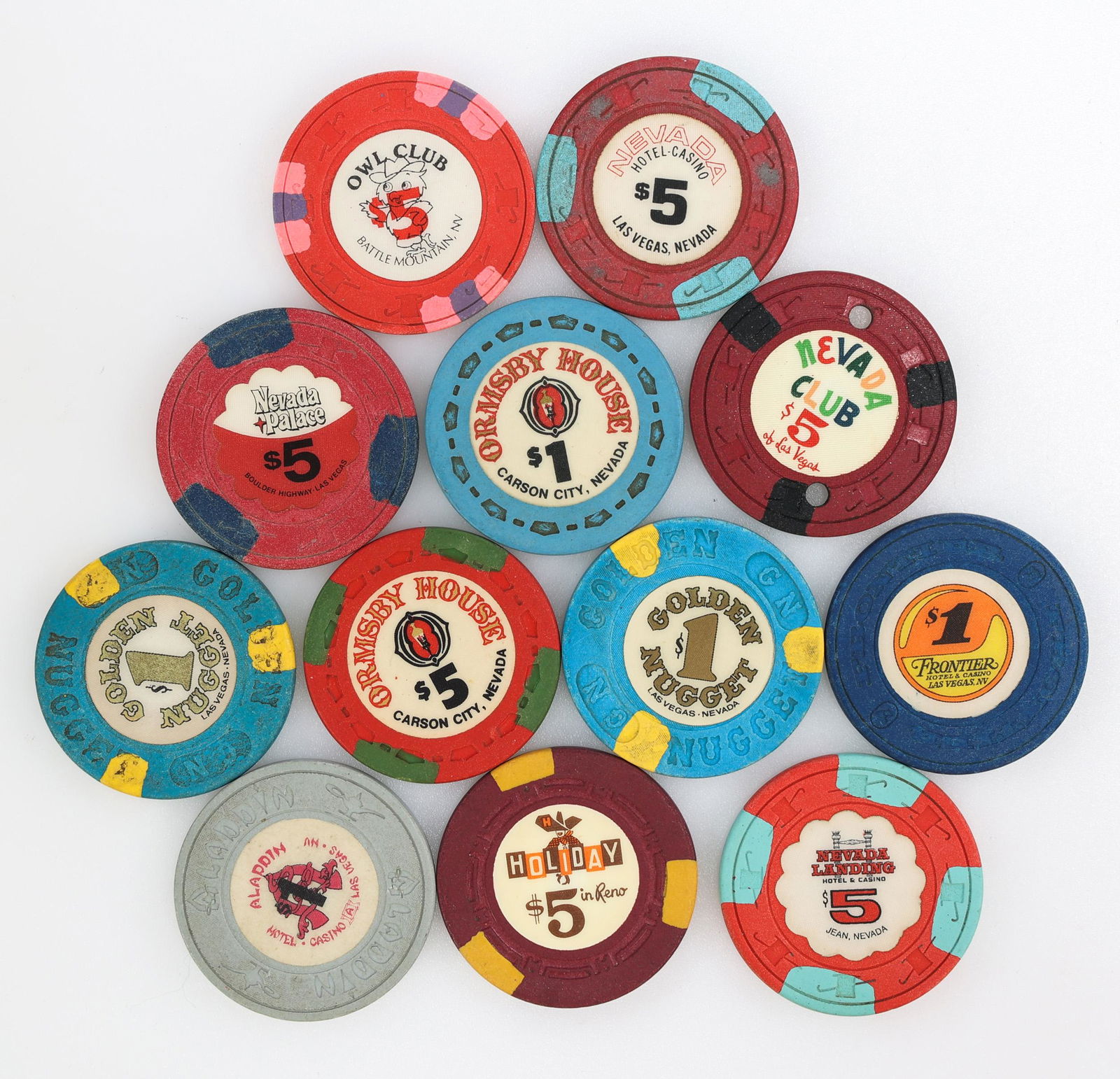 NEVADA CASINO CHIPS - LAS VEGAS RENO CARSON CITY & MORE (1 of 2)
