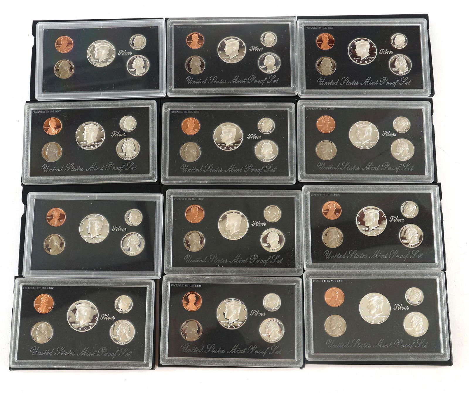 1994-1998 US MINT SILVER PROOF SETS - LOT OF 12 (1 of 7)
