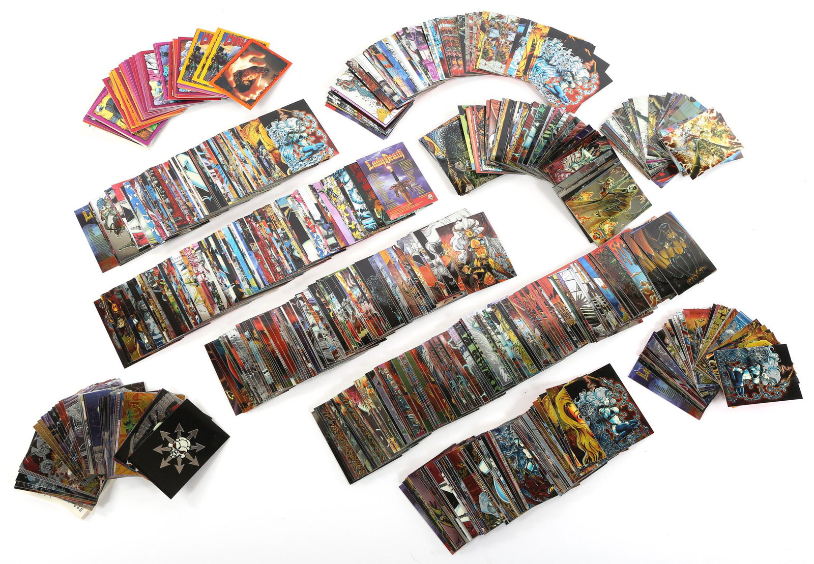 CHAOS! COMICS TRADING CARDS: CHAOS! COMICS TRADING CARDS Chaos! Comics trading cards, includes Lady Death and Evil Ernie cards from the 1990's.