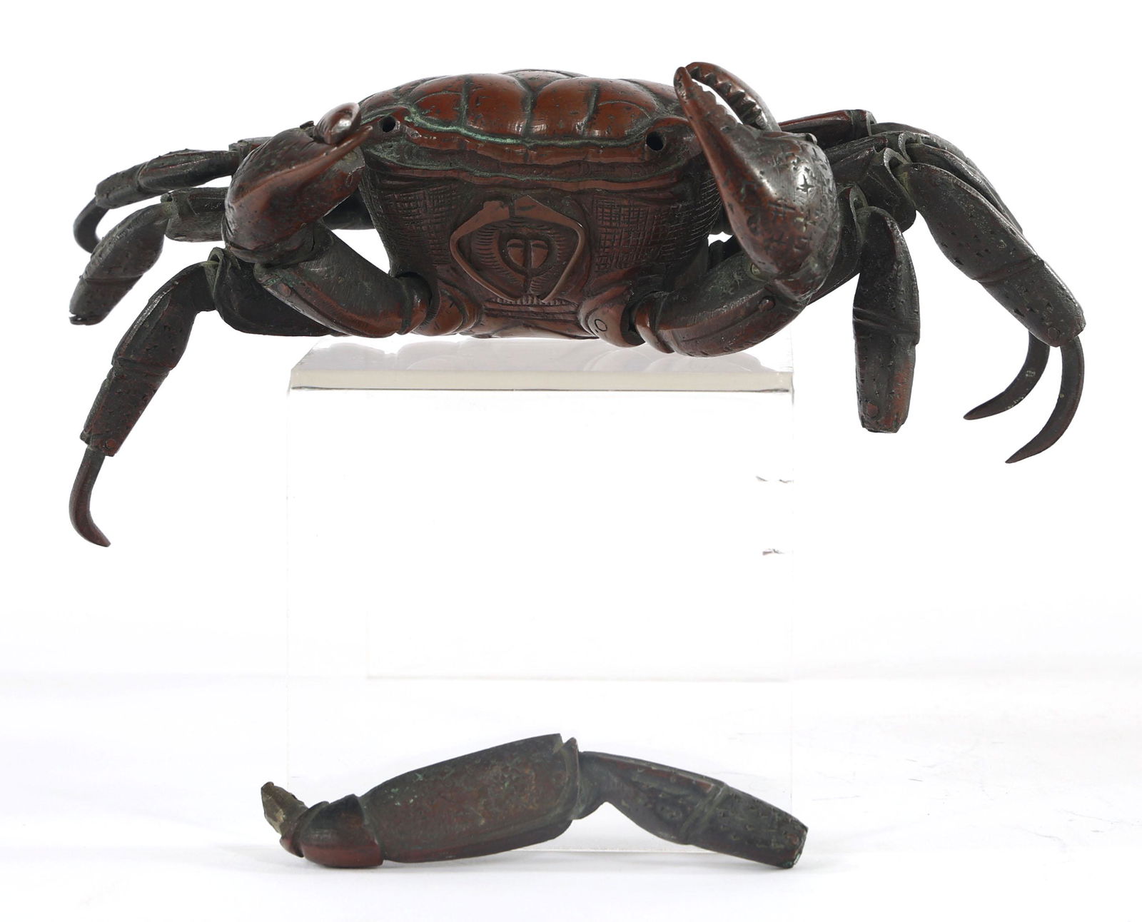 MEIJI JAPANESE BRONZE ARTICULATED CRAB (1 of 8)