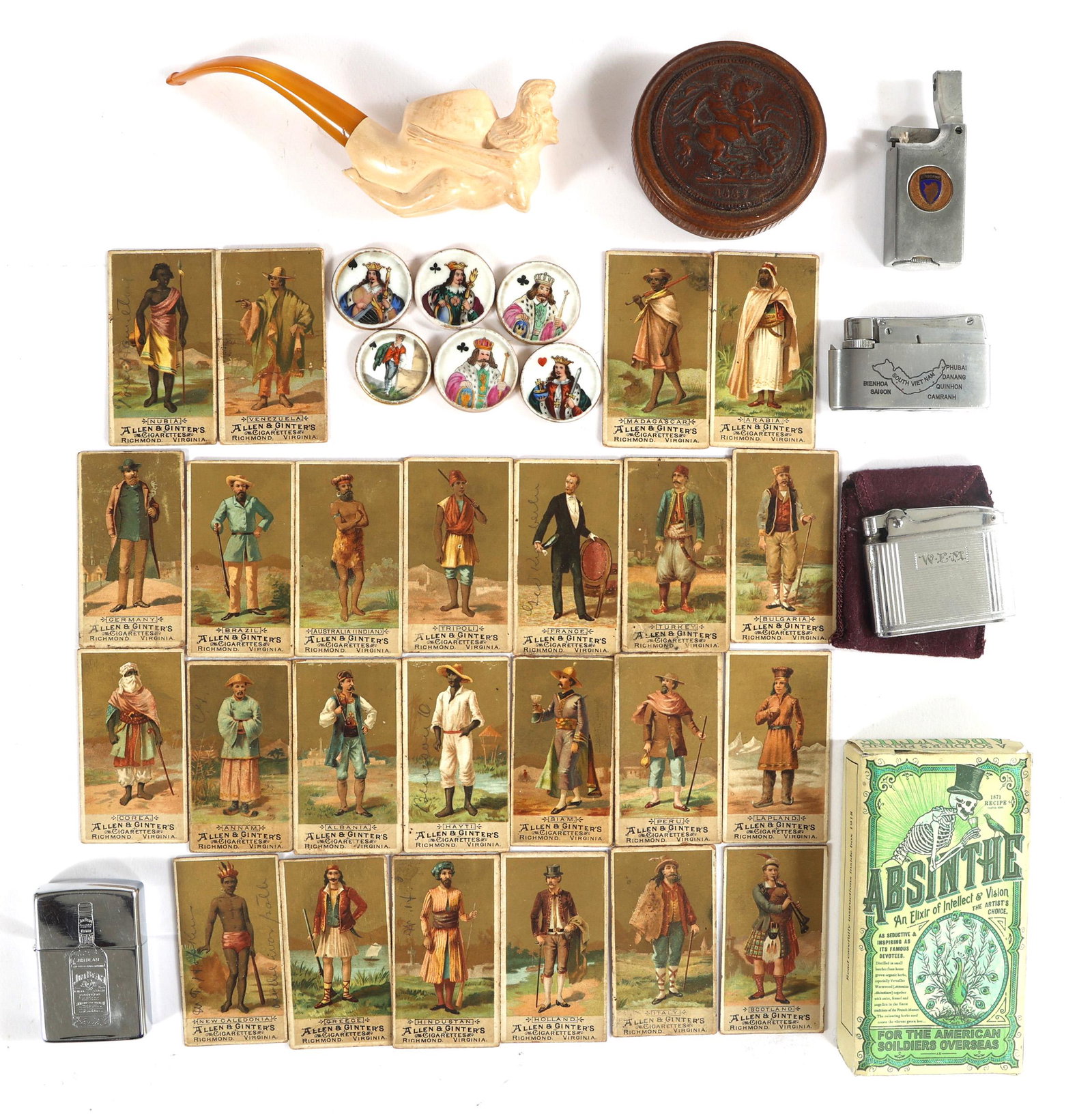 TOBACCIANA ITEMS - MEERSCHAUM PIPE, LIGHTERS & MORE (1 of 9)