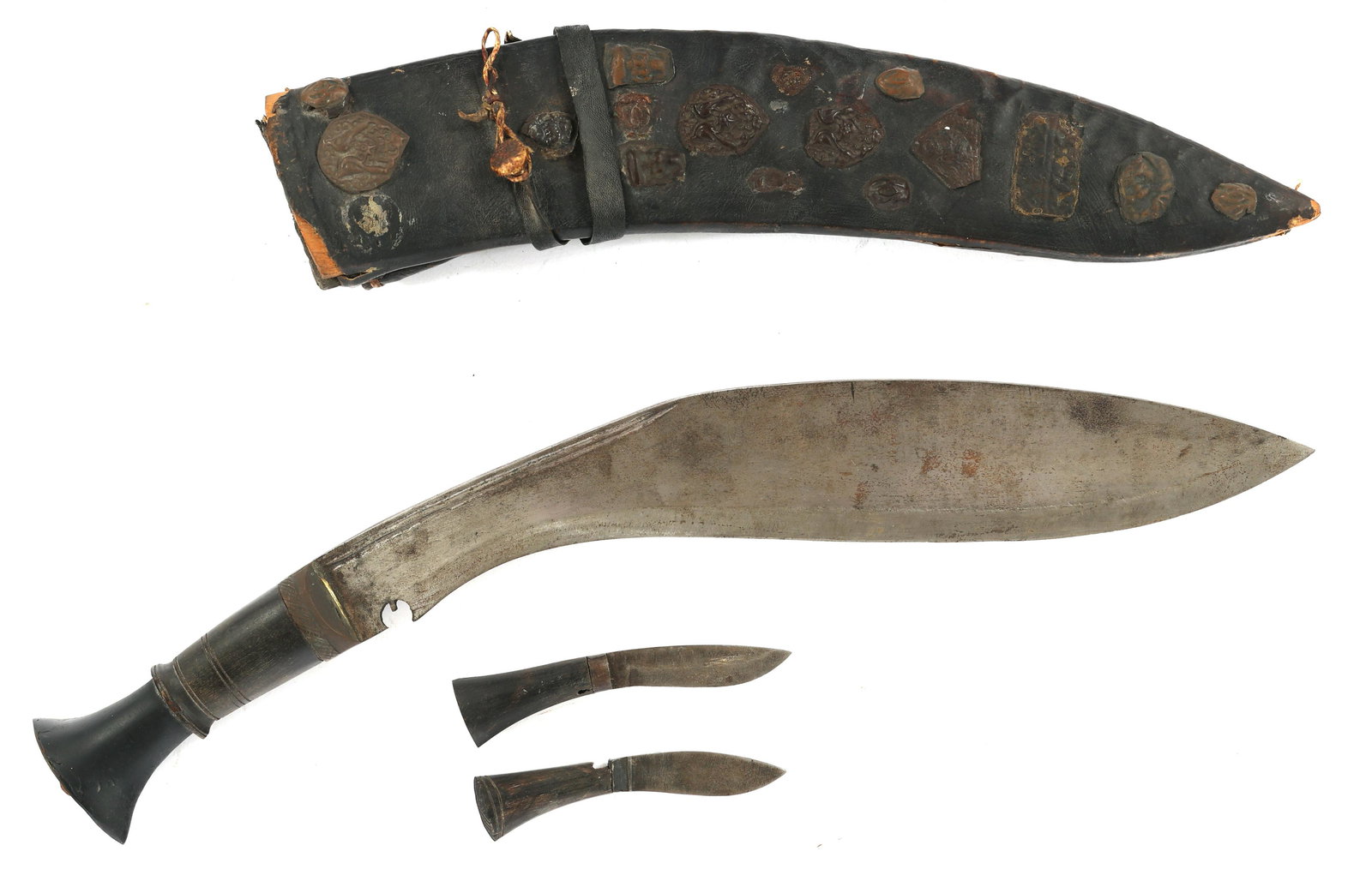 GURKHA KUKRI KNIFE WITH LEATHER SHEATH (1 of 9)