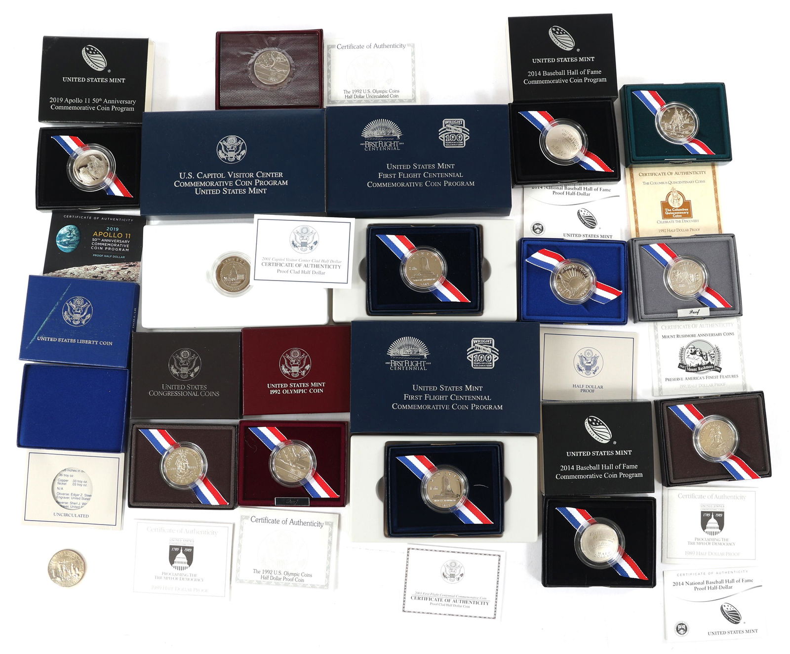 UNITED STATES COMMEMORATIVE CLAD HALF DOLLAR COINS (1 of 6)