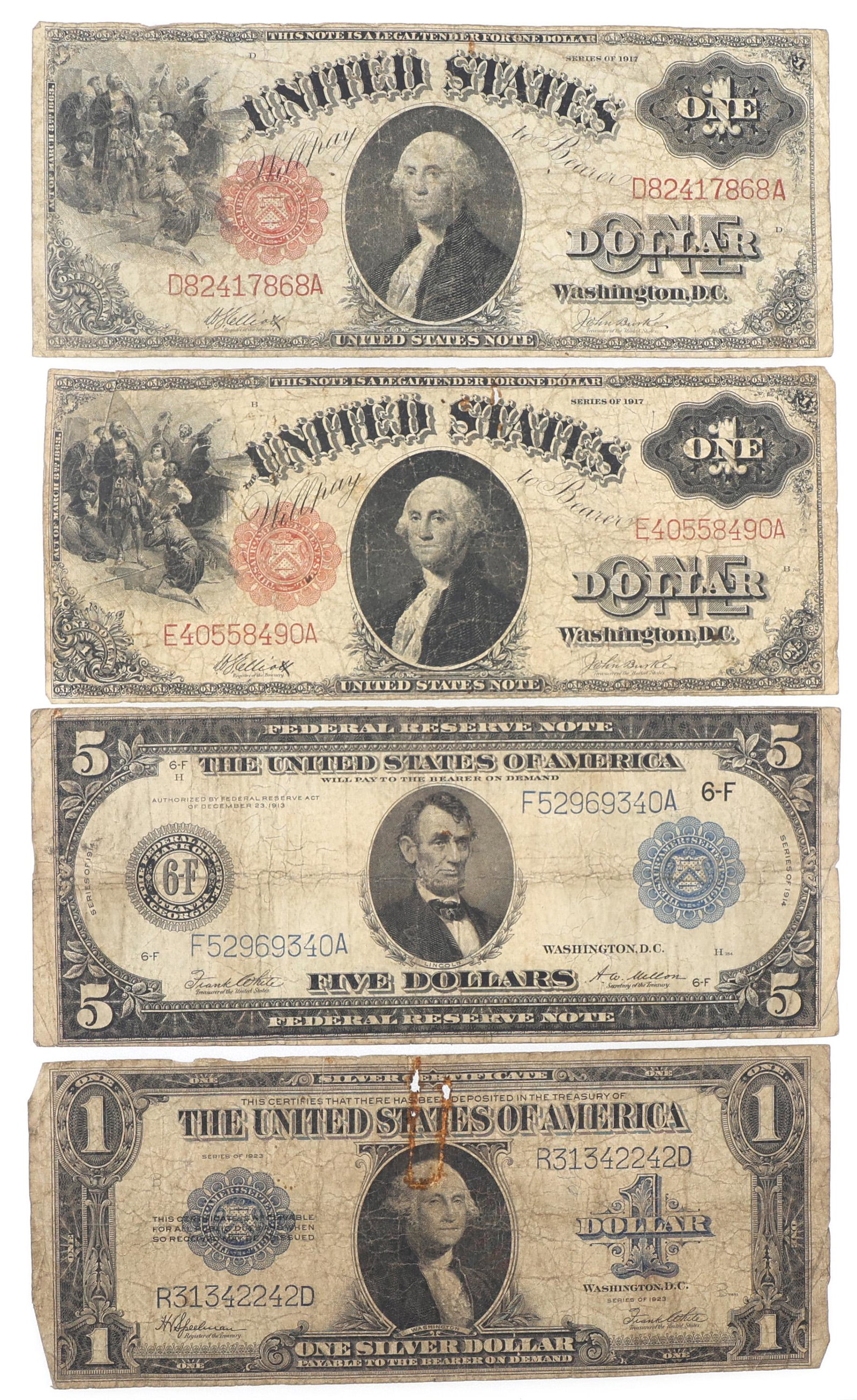 EARLY 20th C. UNITED STATES CURRENCY NOTES (1 of 6)