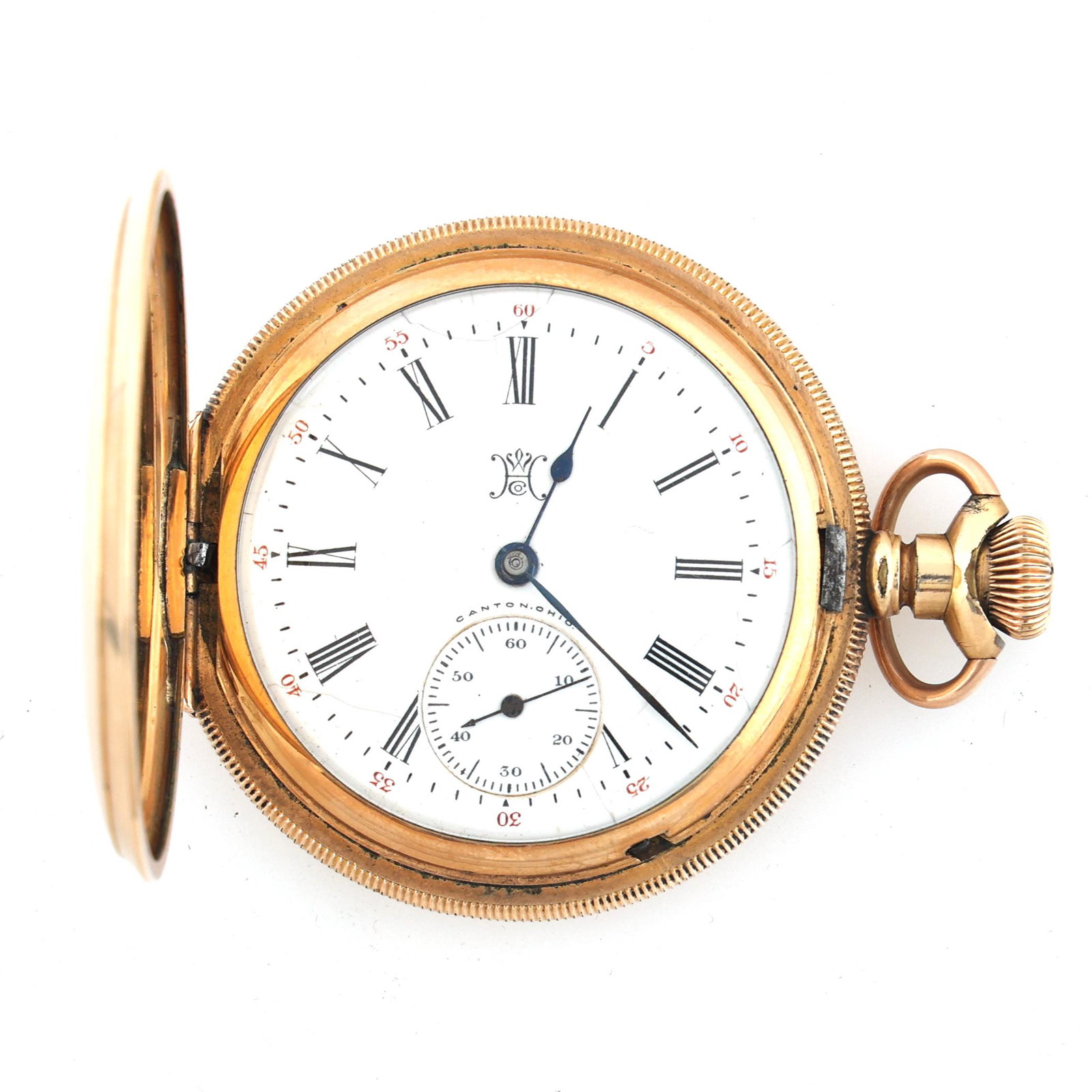 MEN'S HAMPDEN GEN. STARK GOLD FILLED CASE POCKET WATCH: MEN'S HAMPDEN GEN. STARK GOLD FILLED CASE POCKET WATCH Men's Hampden Watch Co. gold filled case pocket watch: Hunter's case Roman numerals Movement/Serial #: 1578623 Case #: 51853
