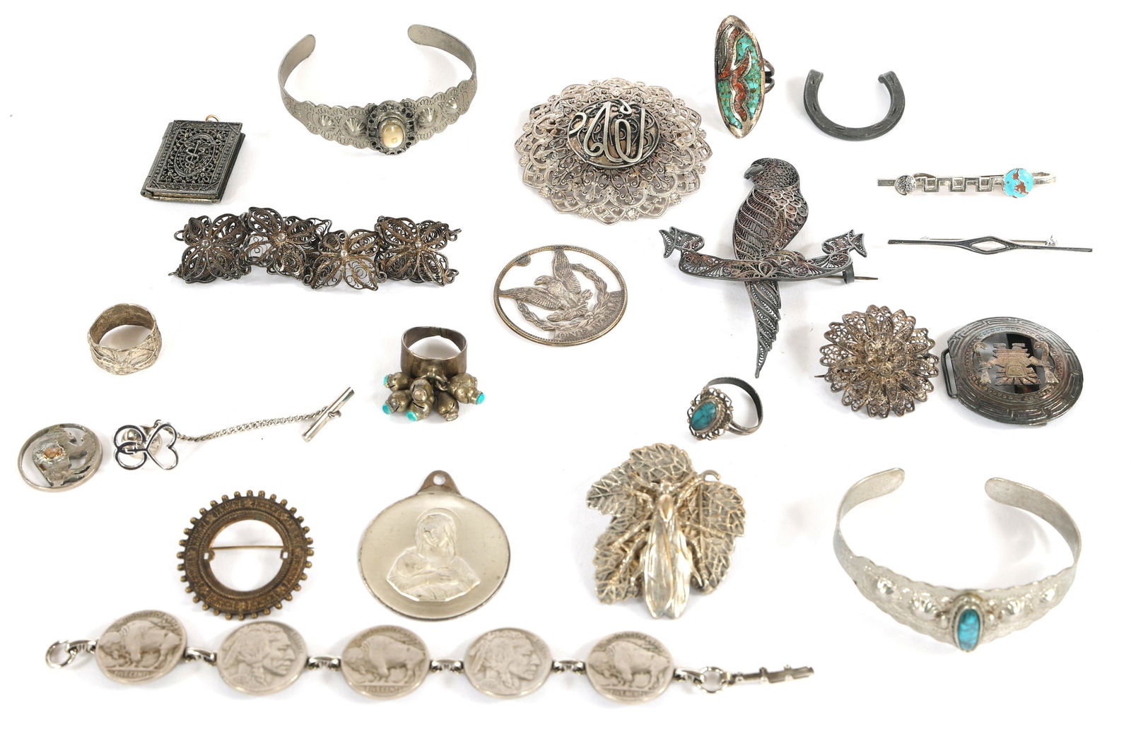 SILVER-TONE COSTUME JEWELRY (1 of 4)