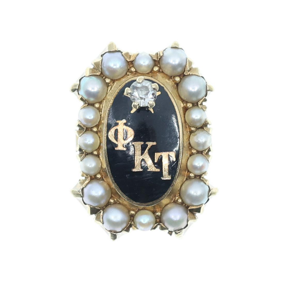 14K YELLOW GOLD PHI KAPPA TAU FRATERNITY PIN (1 of 2)
