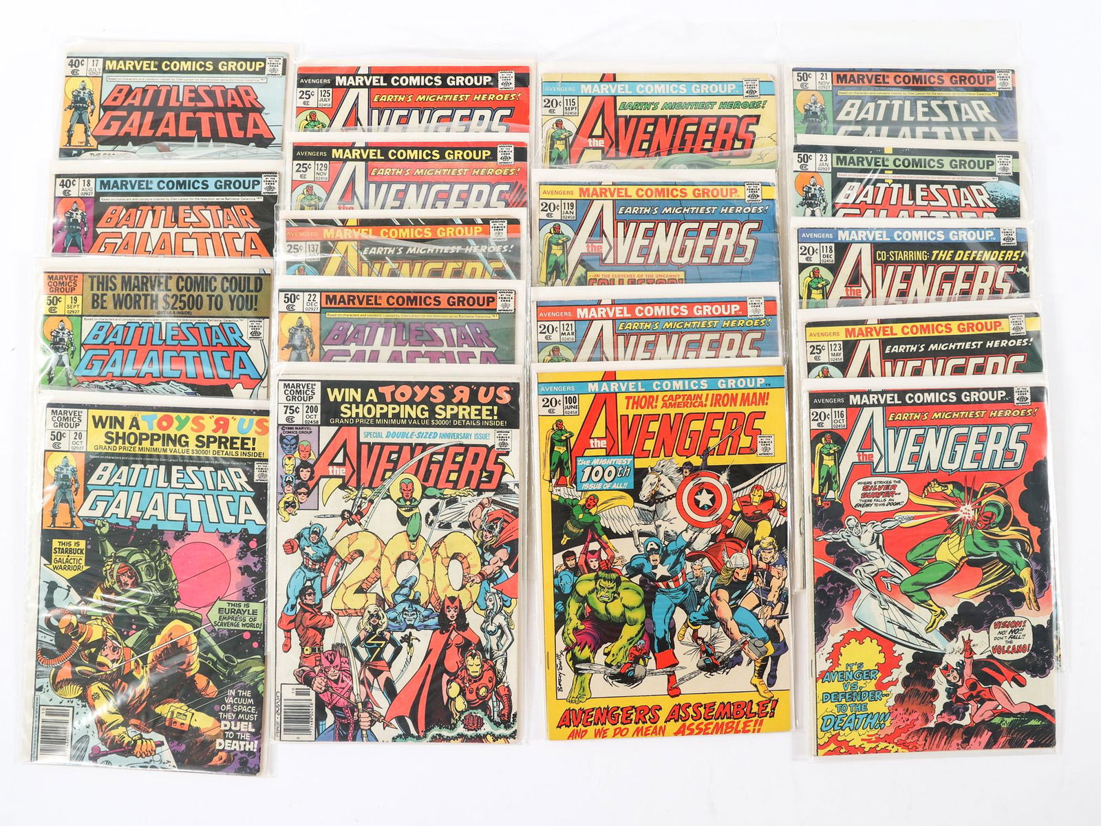 MARVEL BATTLESTAR GALACTICA & THE AVENGERS COMIC BOOKS (1 of 5)