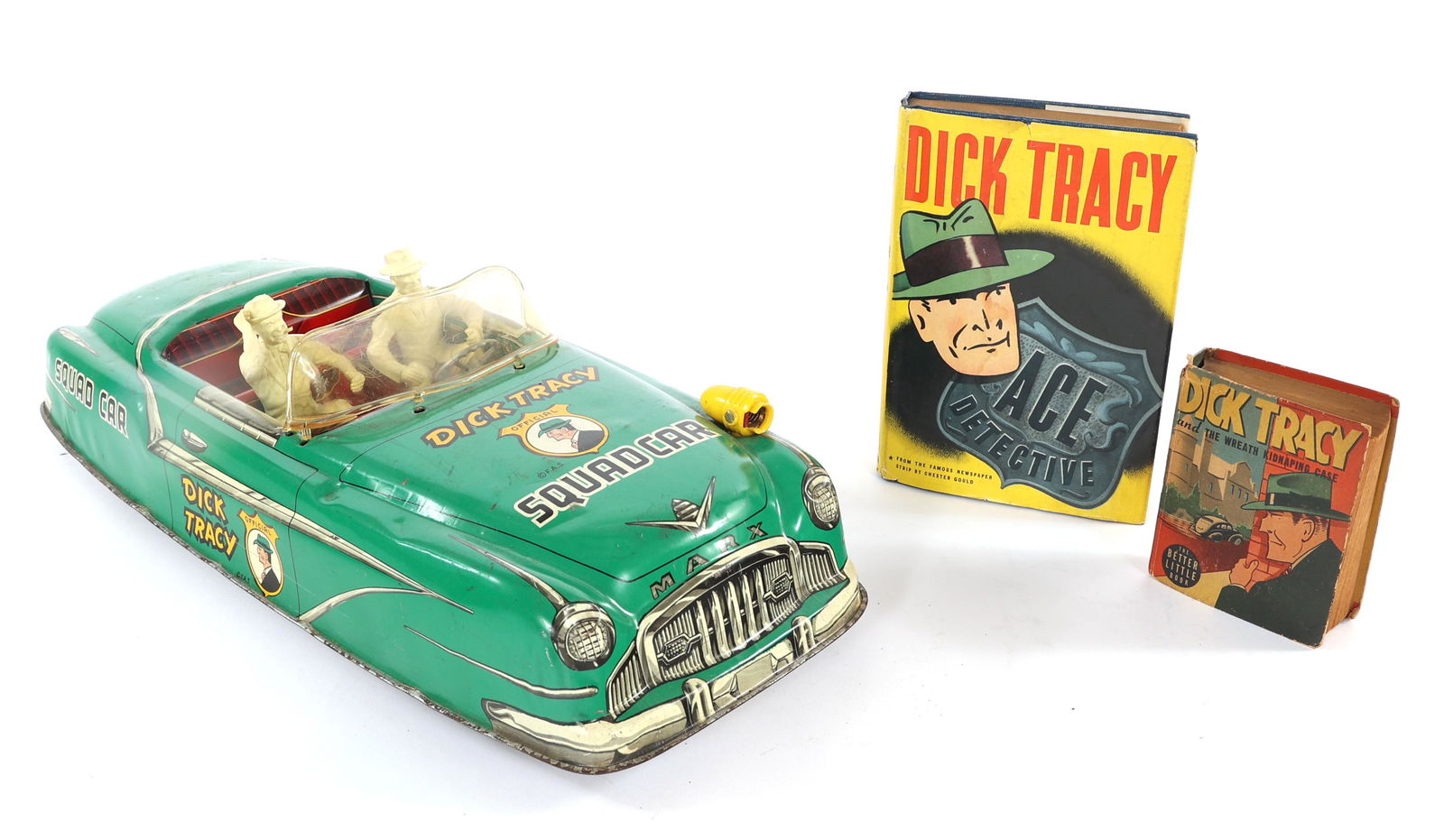 MARX DICK TRACY SQUAD CAR TOY & BOOKS (1 of 9)