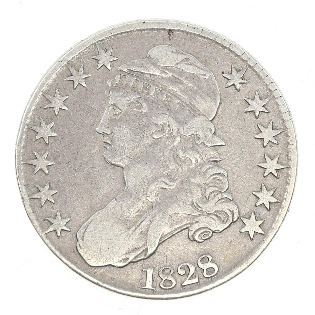1828 US SILVER CAPPED BUST HALF DOLLAR COIN (1 of 2)