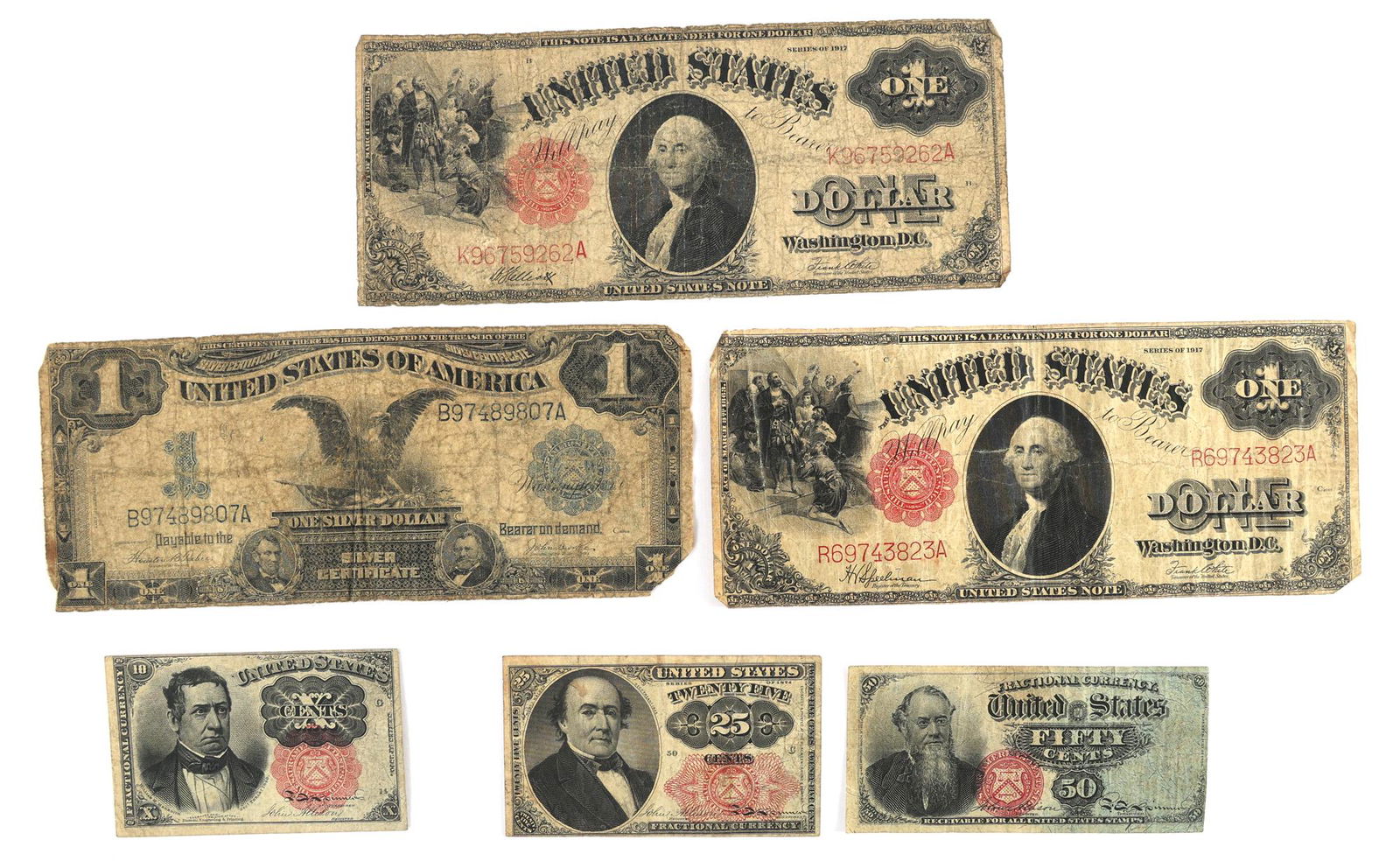 EARLY 20th C. UNITED STATES CURRENCY NOTES (1 of 5)