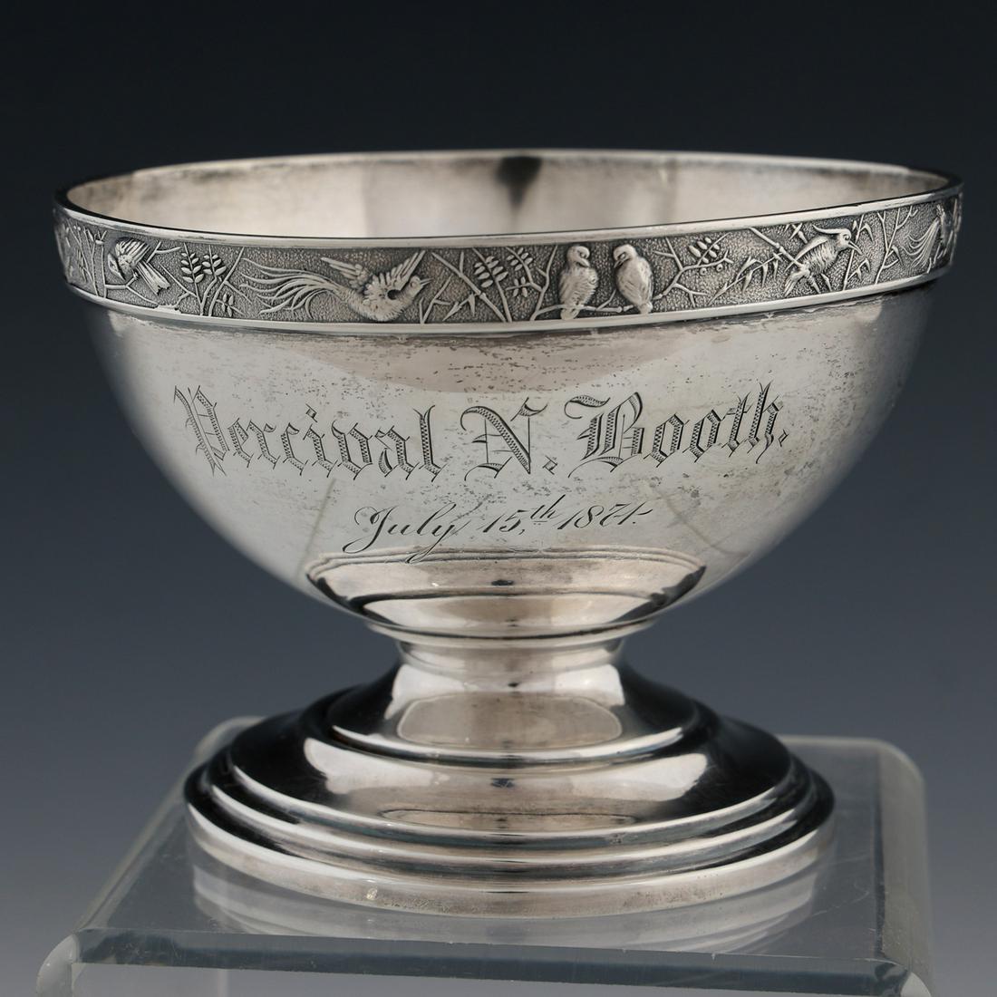 WHITING STERLING SILVER JAPANESE PATTERN FOOTED BOWL (1 of 6)