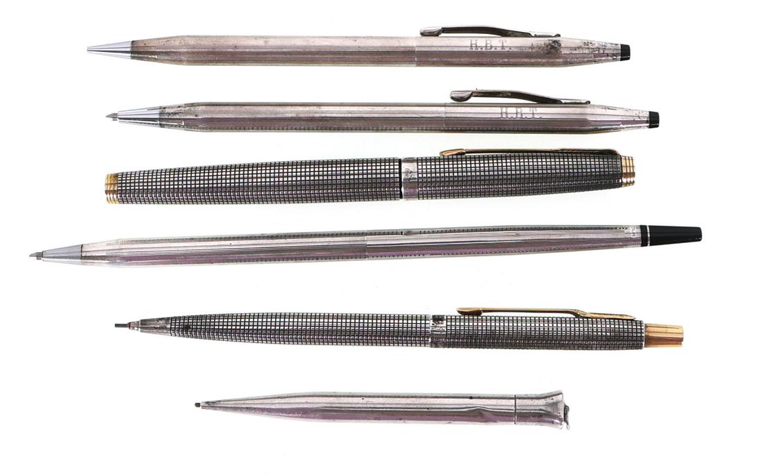STERLING SILVER CASED PENCILS & ROLLERBALL PENS (1 of 14)