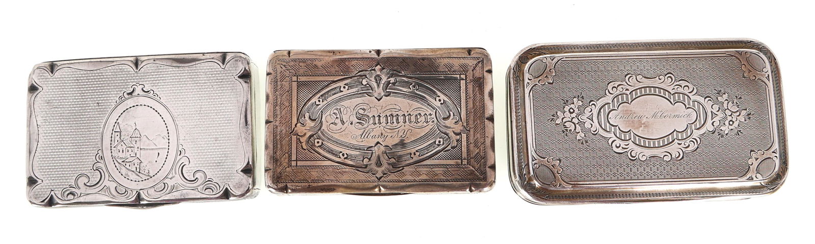 STERLING SILVER SNUFF BOXES (1 of 5)
