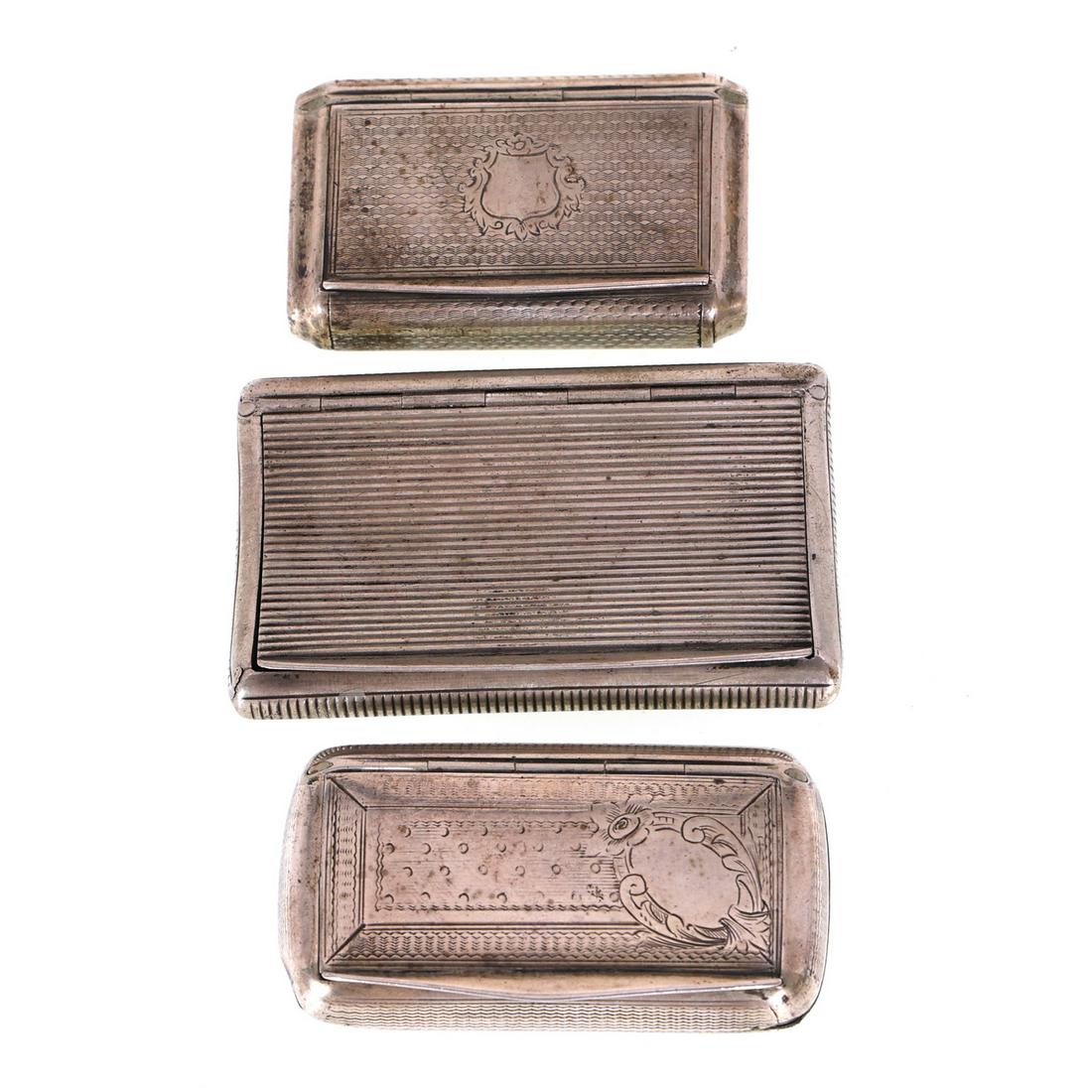 STERLING SILVER SNUFF BOXES (1 of 5)